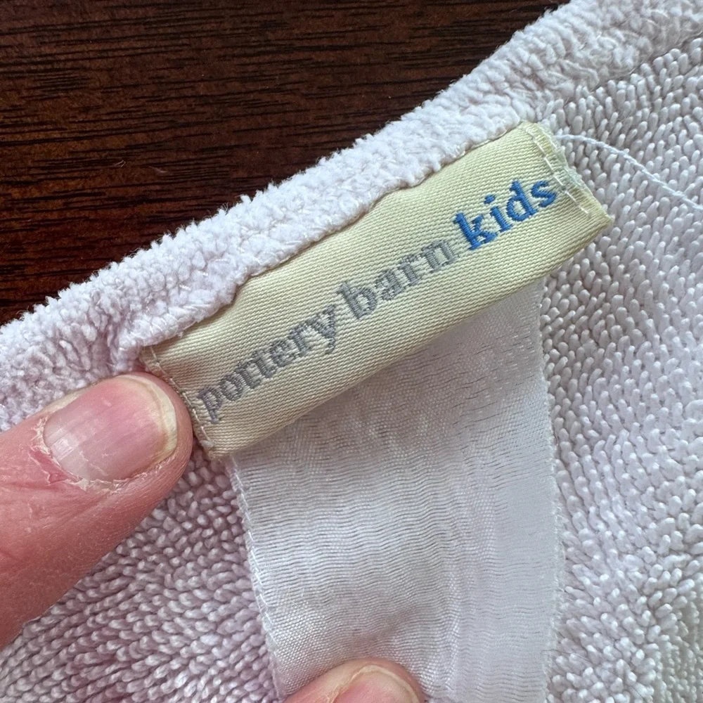 Pottery Barn Kids Bunny Hooded Baby Towel Blush Bath Wrap - Picture 2 of 4